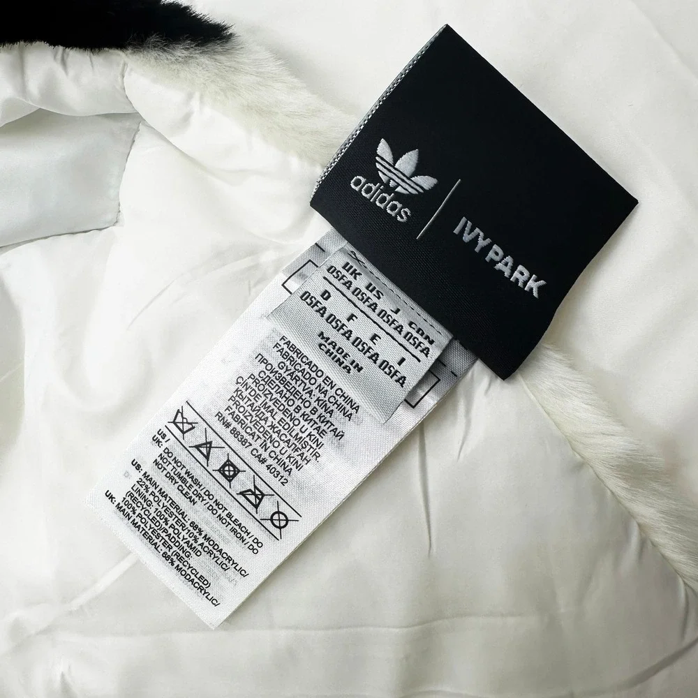 Adidas x Ivy Park Beyonce Faux Fur Scarf Oversized Statement Stole Streetwear